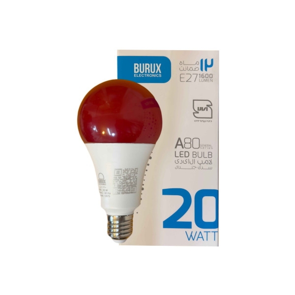 لامپ LED حبابی 20 وات E27 قرمز بروکس لامپ LED حبابی 20 وات E27 قرمز بروکس