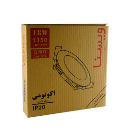 پنل SMD توکار بک لایت 18 وات گرد مهتابی شیله (VSDOBE)