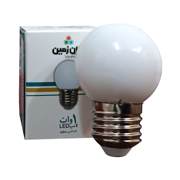 چراغ خواب LED حبابی 1 وات E27 رنگی ایران زمین