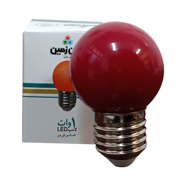 چراغ خواب LED حبابی 1 وات E27 رنگی ایران زمین