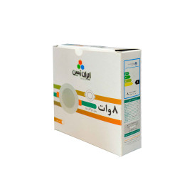 پنل SMD توکار دور سرامیک 8 وات گرد مهتابی ایران زمین (روژ)