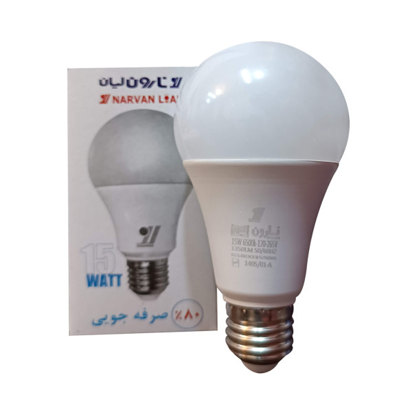 لامپ LED حبابی 15 وات E27 مهتابی نارون لیان لامپ LED حبابی 15 وات E27 مهتابی نارون لیان